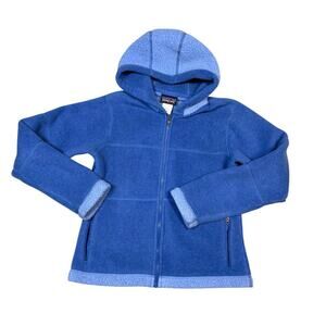 Vintage 00s Patagonia Blue Fleece Zip Up Hoodie Small